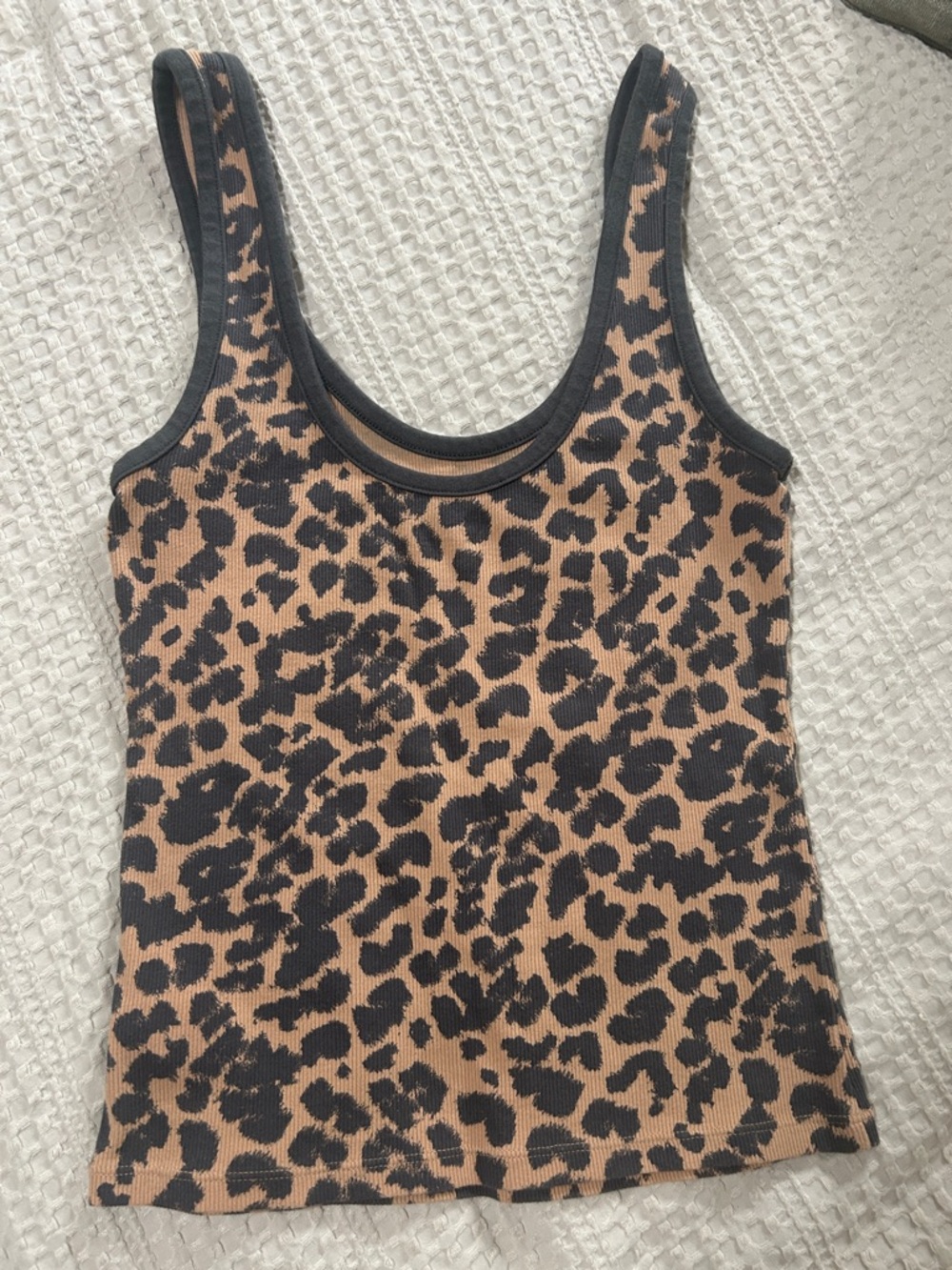 aerie Leopard Tank in Tan and Black